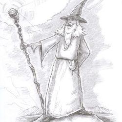 Wizard Drawing Artistic Sketching