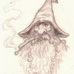 Wizard Drawing Beautiful Artwork