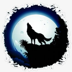 Wolf Howling At The Moon Drawing Artistic Sketching