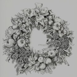 Wreath Drawing Artistic Sketching