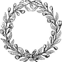 Wreath Drawing Sketch