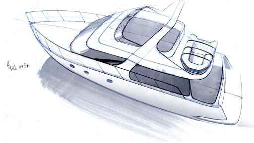 Yacht Drawing Creative Style