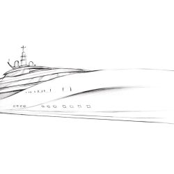 Yacht Drawing Hand drawn Sketch