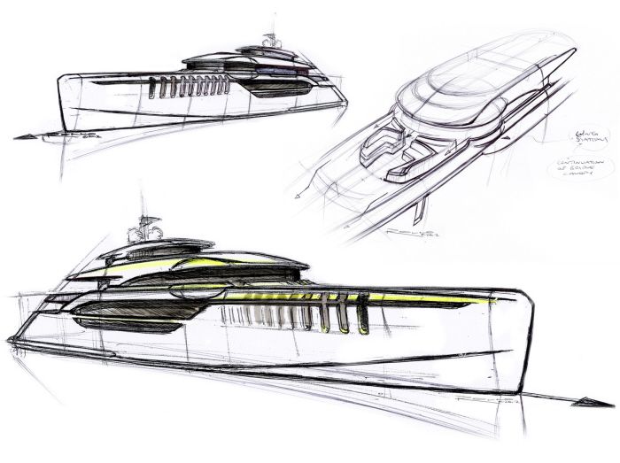 Yacht Drawing Image