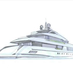 Yacht Drawing Intricate Artwork