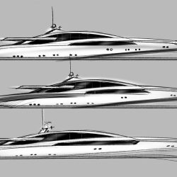 Yacht Drawing Modern Sketch