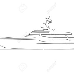 Yacht Drawing Professional Artwork