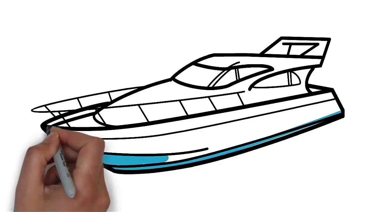 Yacht Drawing Sketch