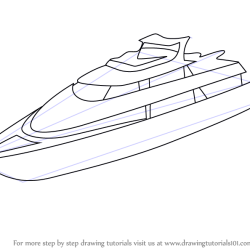 Yacht Drawing Stunning Sketch