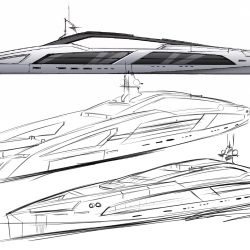 Yacht Drawing Unique Art