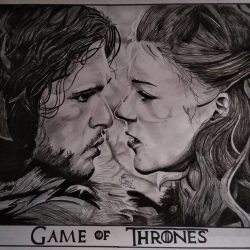 Ygritte Drawing Intricate Artwork