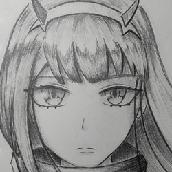 Zero Two Drawing Modern Sketch