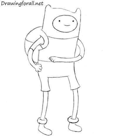 Adventure Time, Adventure, Cartoon Figure, Backpack, Playful Drawing