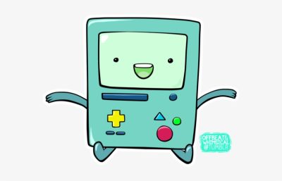 Adventure Time, Cartoon, Game Console, Happy Face, Playful Drawing