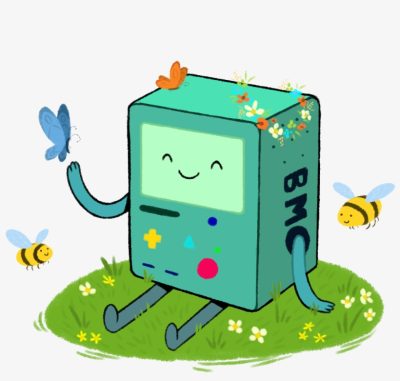 Adventure Time, Happy Computer, Butterflies, Bees, Flowers, Nature Drawing